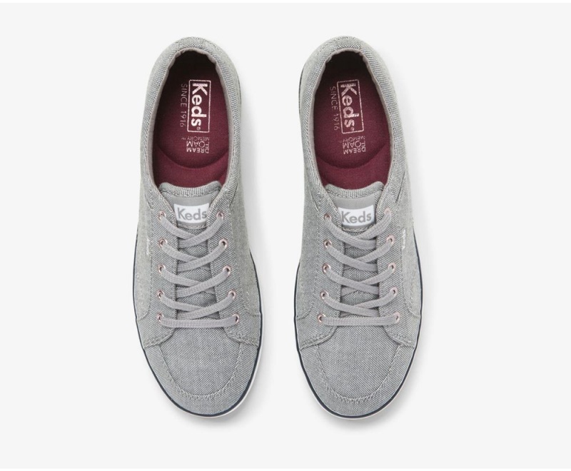 Grey Keds Center Speckled Knit Sneakers | 7593-BDJZF