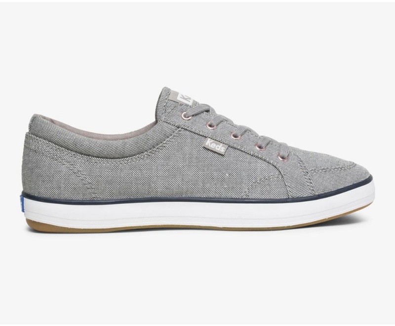 Grey Keds Center Speckled Knit Sneakers | 7593-BDJZF