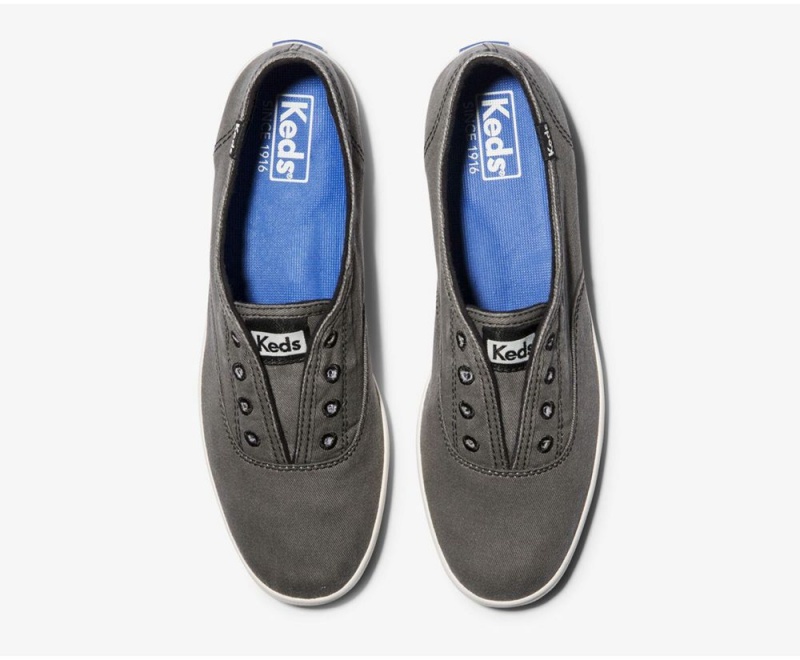 Grey Keds Chillax Seasonal Washable Slip On | 9358-VTEBM