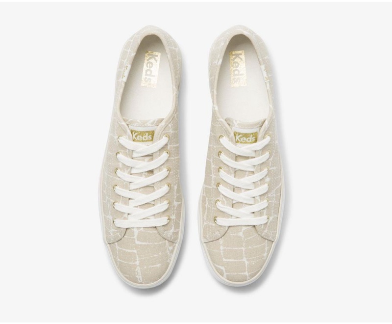 Grey Keds x Organic Cotton Triple Kick Croc Sneakers | 6259-ESQDT