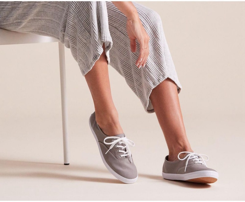 Grey Keds x Organic Cotton Washable Champion Sneakers | 8607-UCHNV