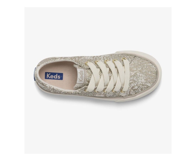 Grey / White Keds Jump Kick Sneakers | 3908-ZINDM