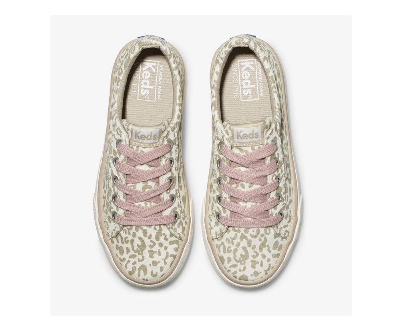 Leopard Keds Jump Kick Sneakers | 9136-SZCHQ