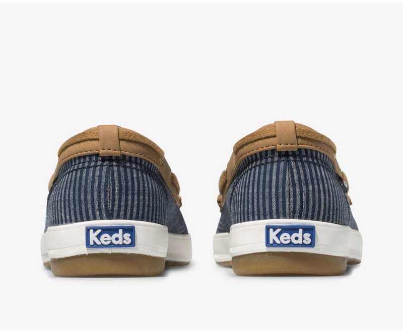 Navy Keds Charter Stripe Slip On | 1689-AUPEK