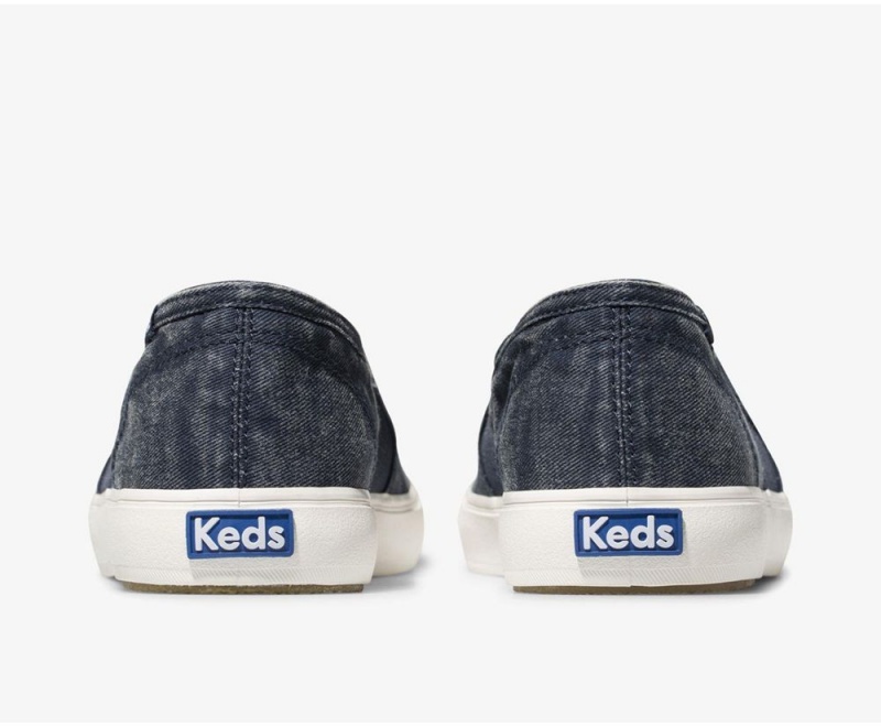 Navy Keds Clipper Washed Solids Slip On | 2106-CBXGA