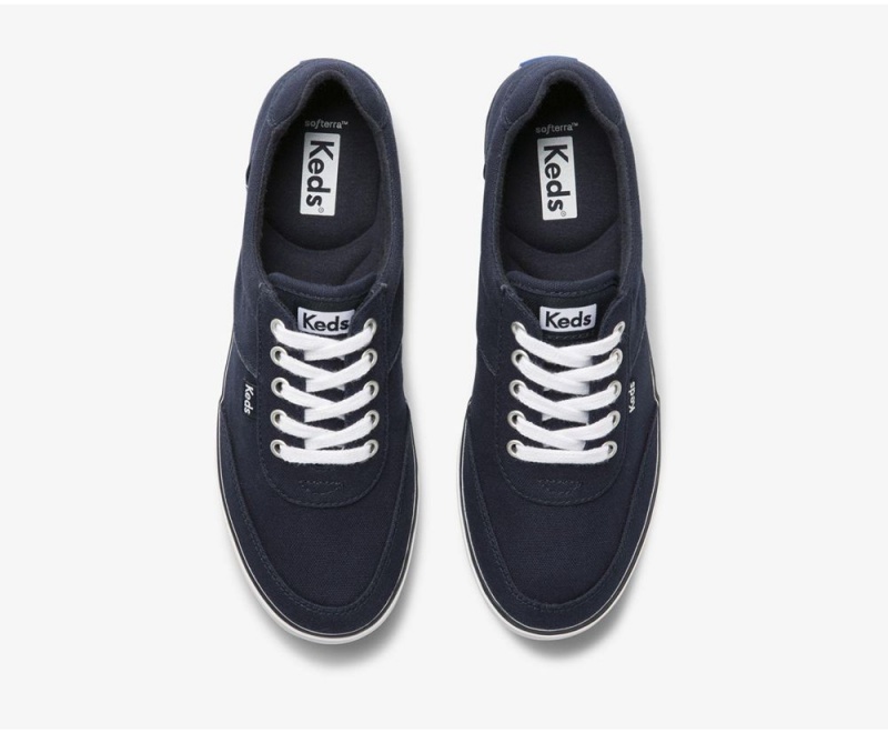 Navy Keds Courty II Canvas Sneakers | 5023-GUETA