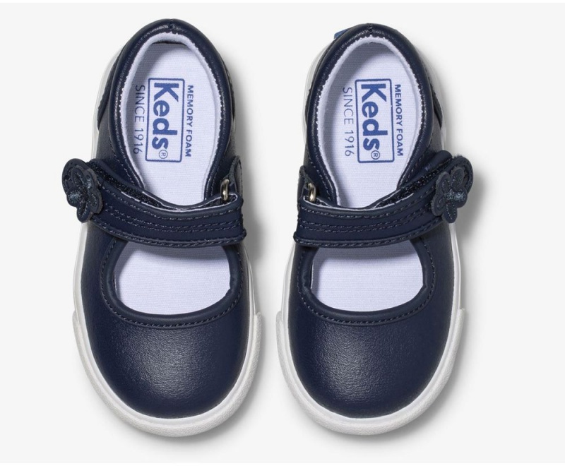 Navy Keds Ella Mary Jane Slip On | 5018-KOLQB