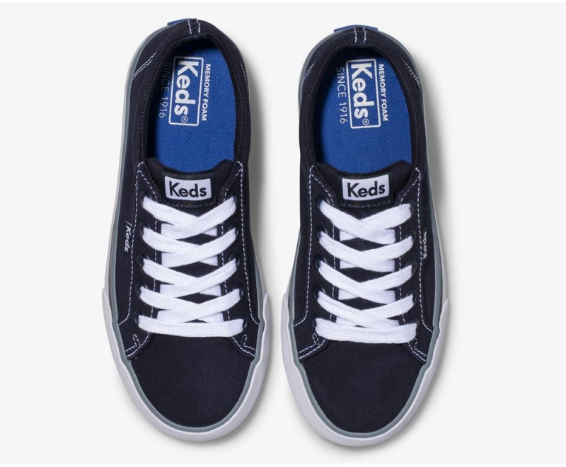 Navy Keds Jump Kick Canvas Sneakers | 1976-WNOTP