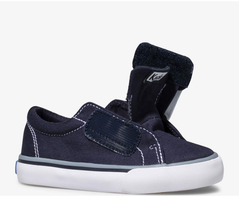 Navy Keds Jump Kick Jr. Canvas Sneakers | 3825-VBYID