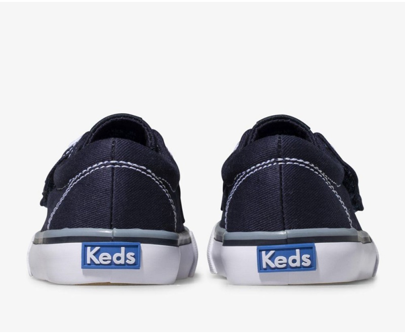 Navy Keds Jump Kick Jr. Canvas Sneakers | 3825-VBYID