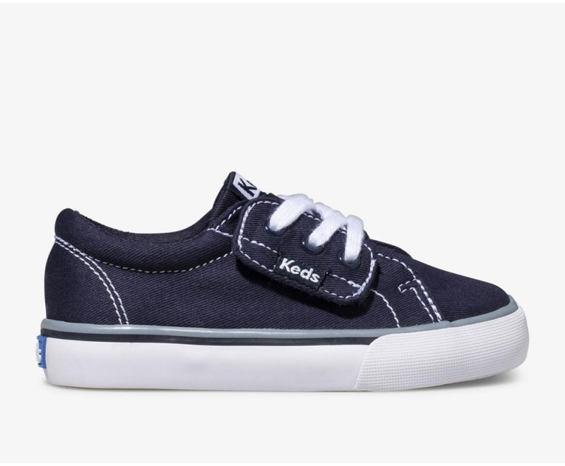 Navy Keds Jump Kick Jr. Canvas Sneakers | 3825-VBYID