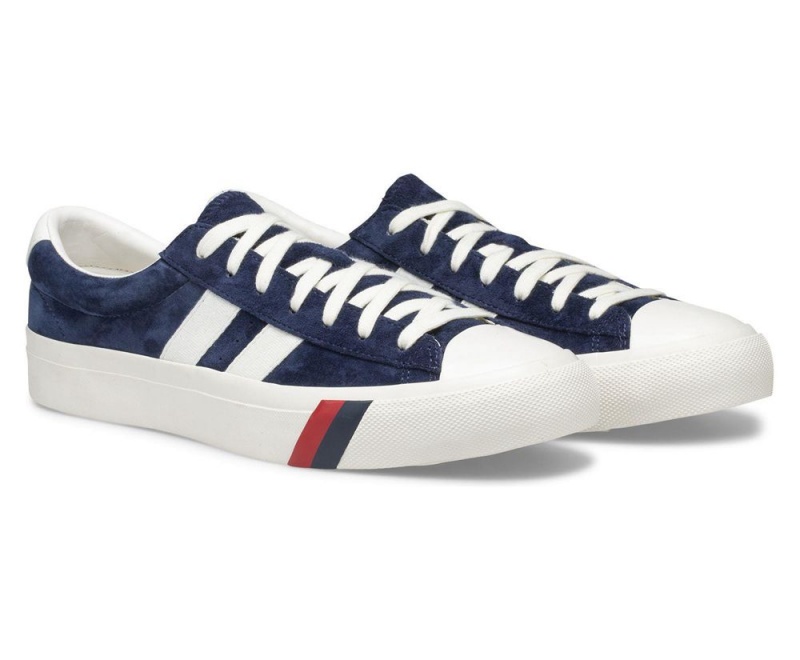 Navy Keds Royal Plus Suede Sneakers | 7158-NSFKH