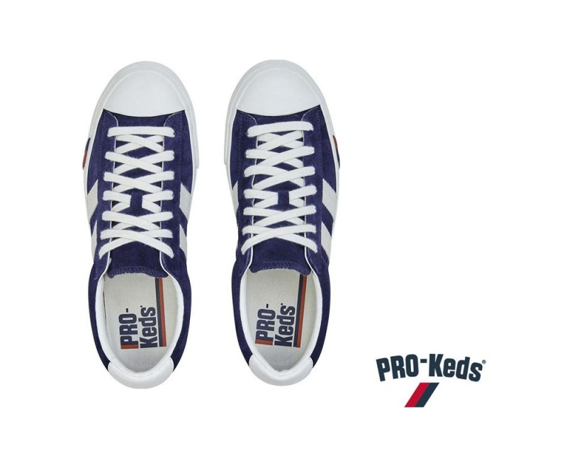 Navy Keds Royal Plus Suede Sneakers | 7158-NSFKH