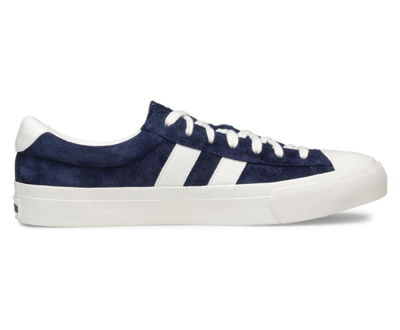 Navy Keds Royal Plus Suede Sneakers | 7158-NSFKH