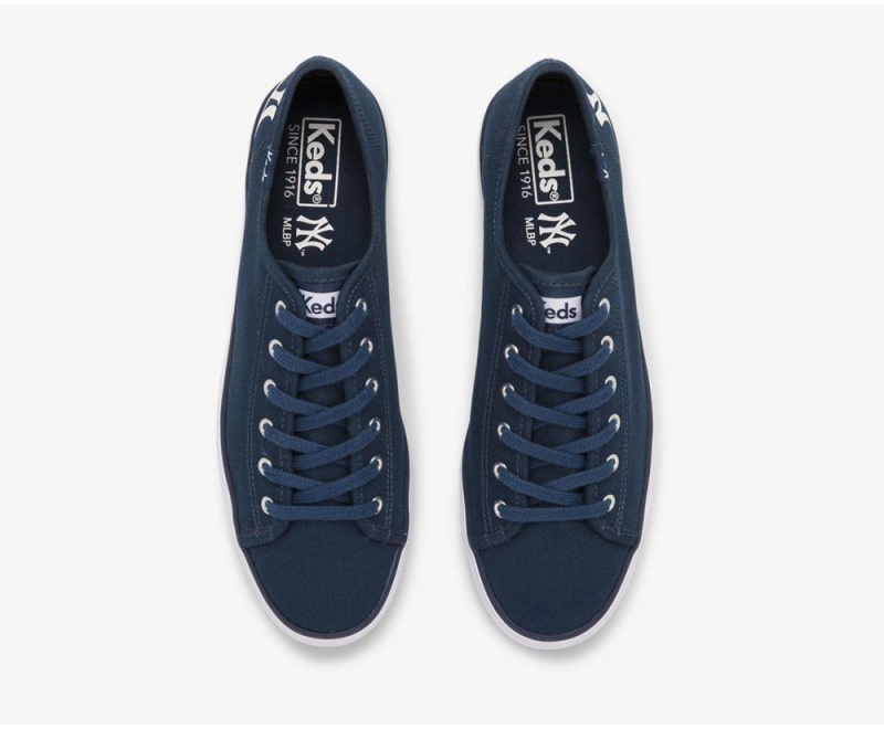 Navy Keds Triple Kick MLB Sneakers | 4761-BNRDV