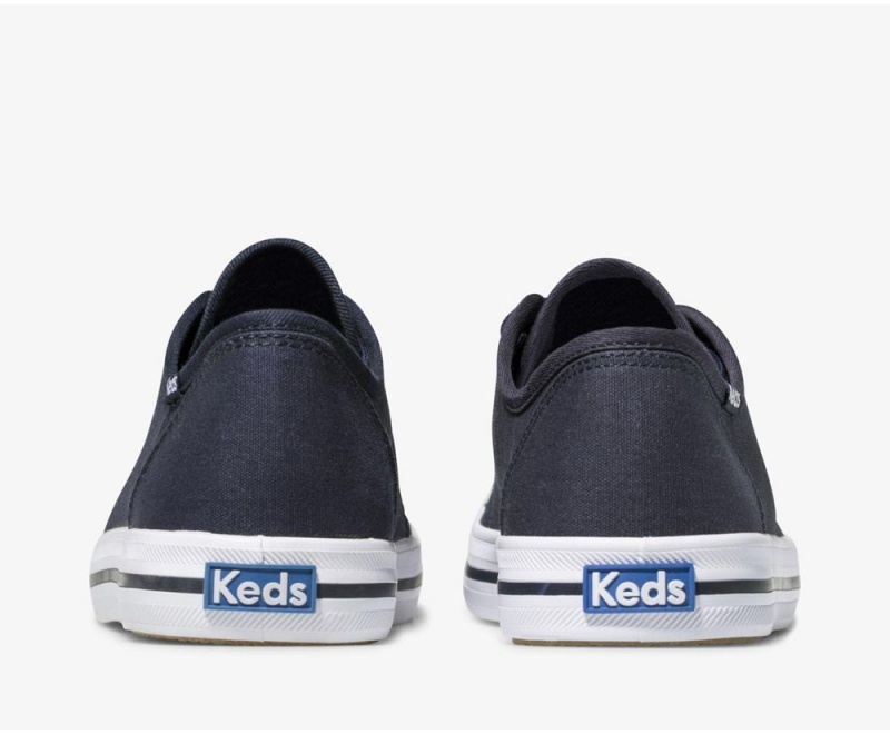 Navy Keds Washable Kickstart Sneakers | 4803-JVKPE