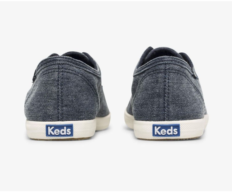 Navy Keds x Organic Cotton Chillax Washable Slip On | 7412-RGUOL