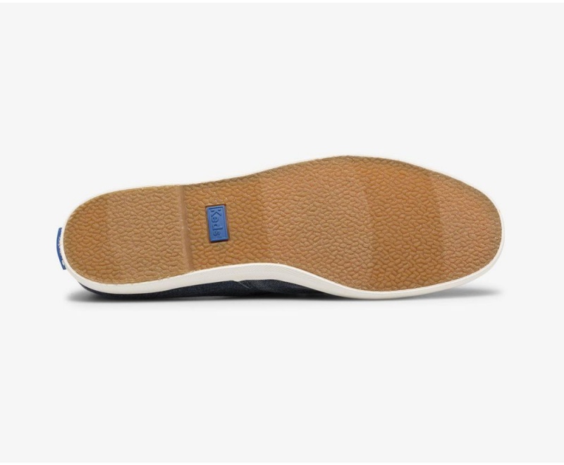 Navy Keds x Organic Cotton Chillax Washable Slip On | 7412-RGUOL