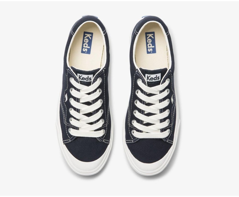 Navy Keds x Organic Cotton Crew Kick 75 Sneakers | 9374-IBWEF