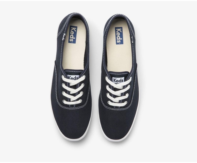 Navy Keds x Organic Cotton Washable Champion Sneakers | 9247-KVEZI