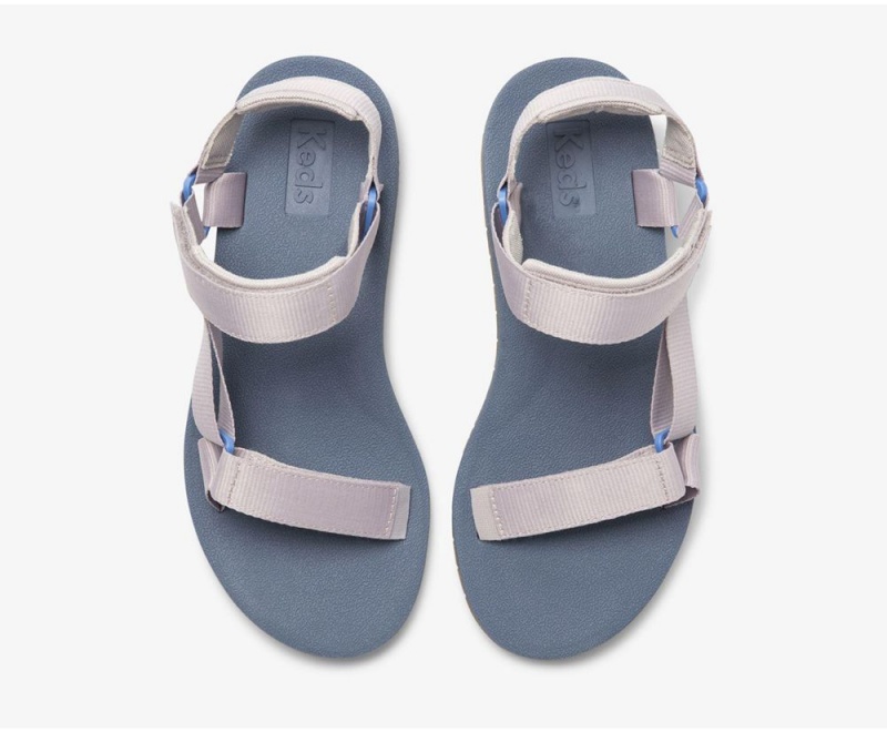 Purple Keds Trio Eco Sandals | 2315-URHDM