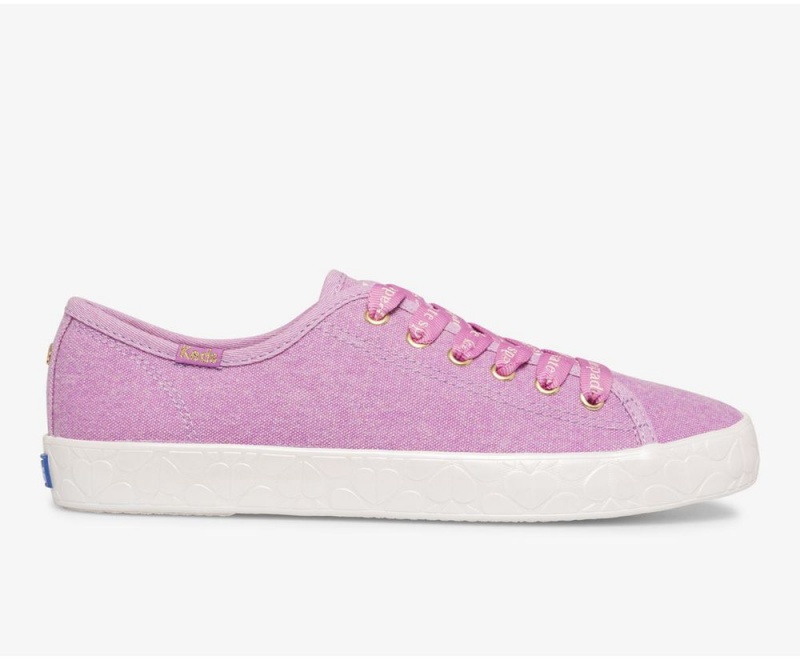 Purple Keds x Kate Spade New York Kickstart Logo Foxing Sneakers | 0965-KNOVP