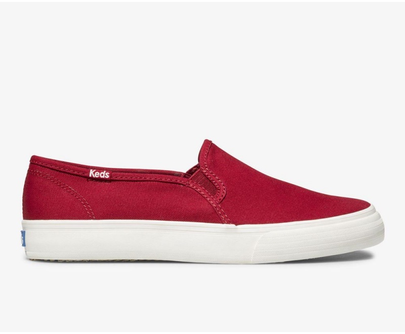 Red Keds Double Decker Canvas Slip On | 6970-VYZOJ