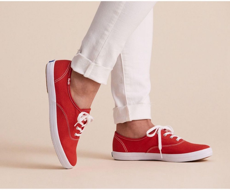 Red Keds x Organic Cotton Washable Champion Sneakers | 3285-MJNOQ