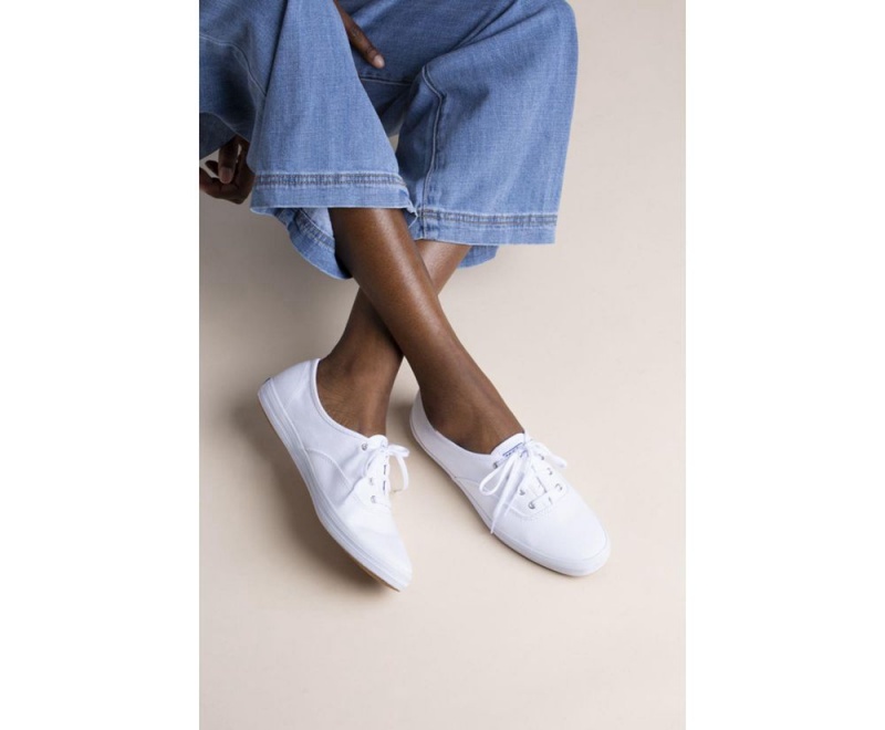 White Keds Champion Originals Sneakers | 3780-GXSVR