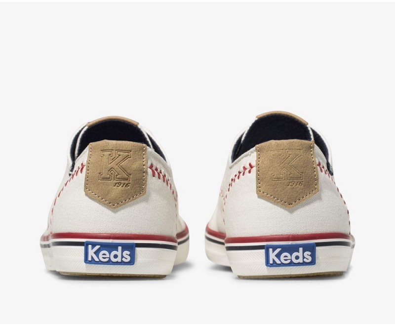 White Keds Champion Pennant Sneakers | 5634-ZMWRY