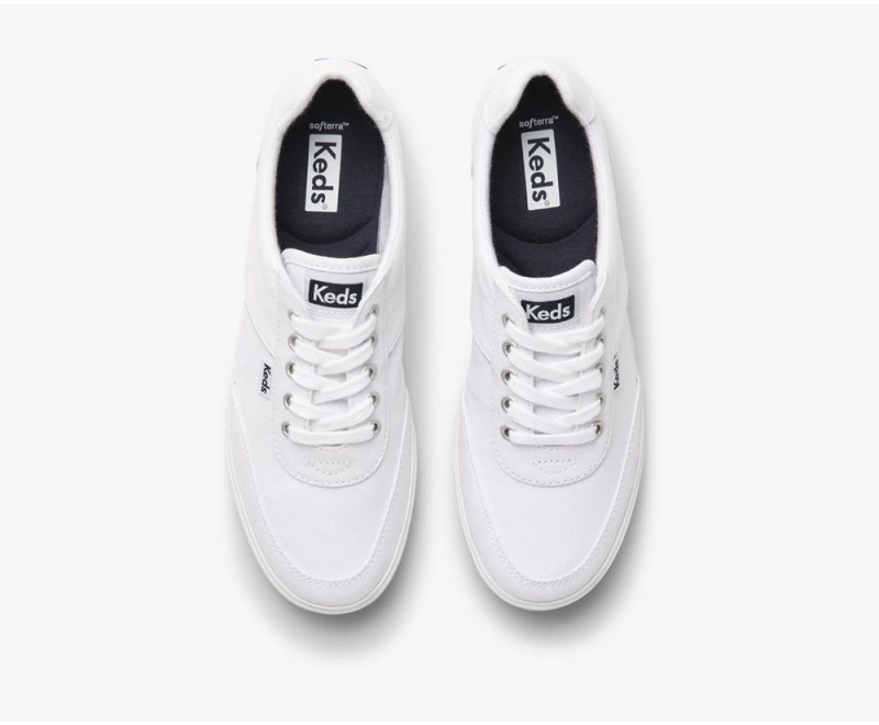 White Keds Courty II Canvas Sneakers | 4639-VZJST