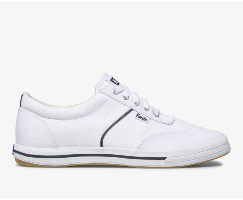 White Keds Courty Sneakers | 5416-CRLKB