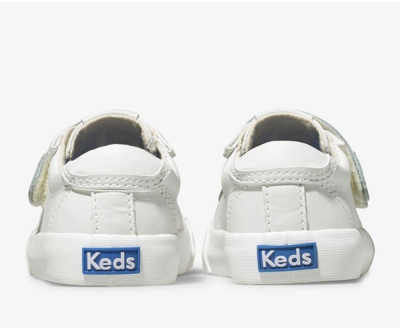 White Keds Crew Kick 75 2V Leather Slip On | 1836-WCHAS