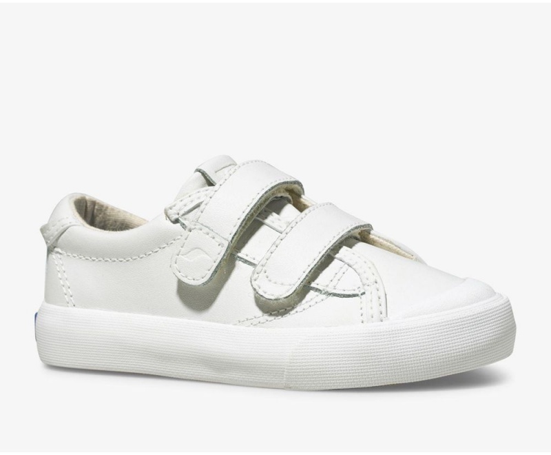 White Keds Crew Kick 75 2V Leather Slip On | 1836-WCHAS