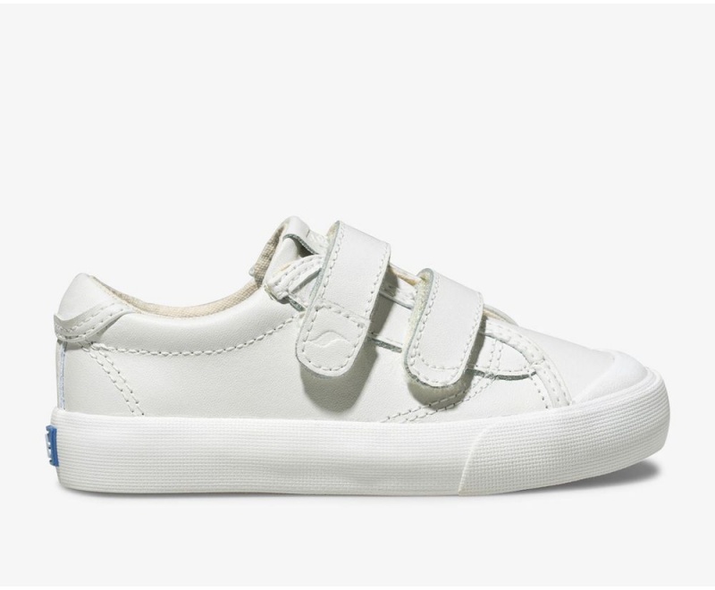 White Keds Crew Kick 75 2V Leather Slip On | 1836-WCHAS