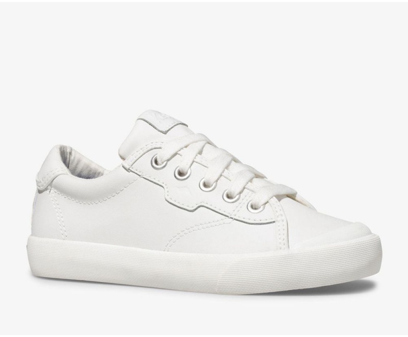 White Keds Crew Kick 75 Leather Sneakers | 3012-JISKO