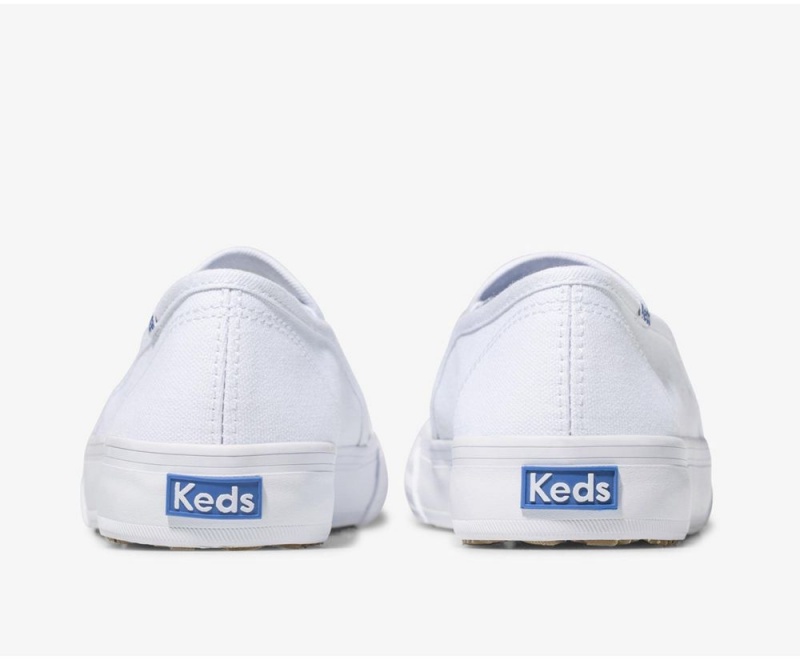 White Keds Double Decker Canvas Slip On | 9621-ERLQY