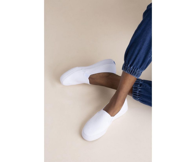 White Keds Double Decker Canvas Slip On | 9621-ERLQY