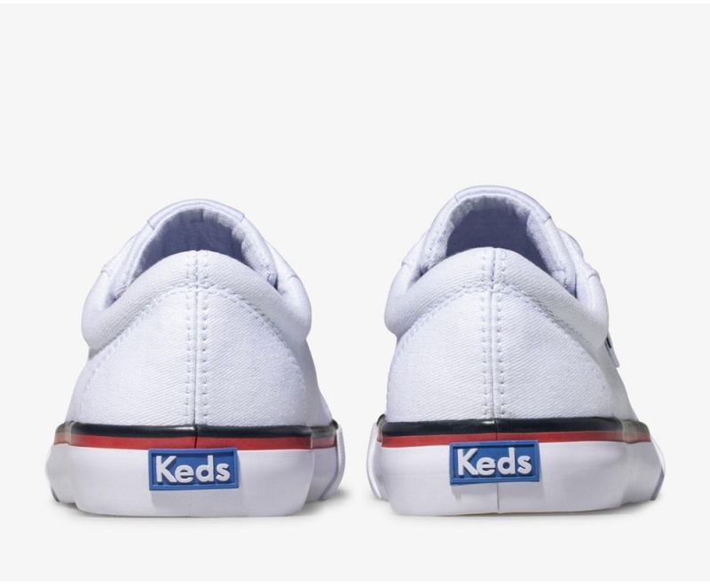 White Keds Jump Kick Canvas Sneakers | 9473-SKTCV