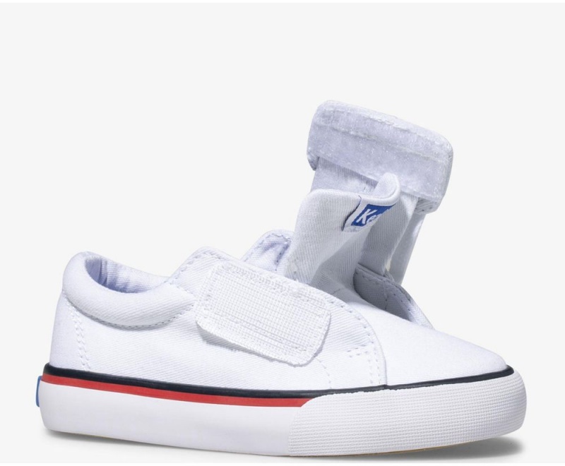 White Keds Jump Kick Jr. Canvas Sneakers | 0258-KGUZX