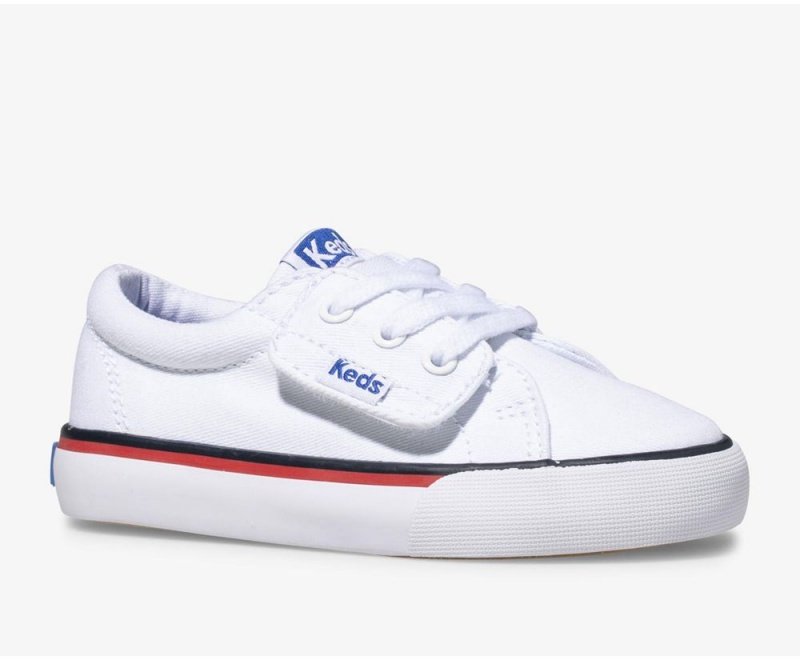 White Keds Jump Kick Jr. Canvas Sneakers | 0258-KGUZX