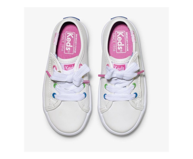 White Keds KickstartEyelets Jr. Sneakers | 3684-IVSLX