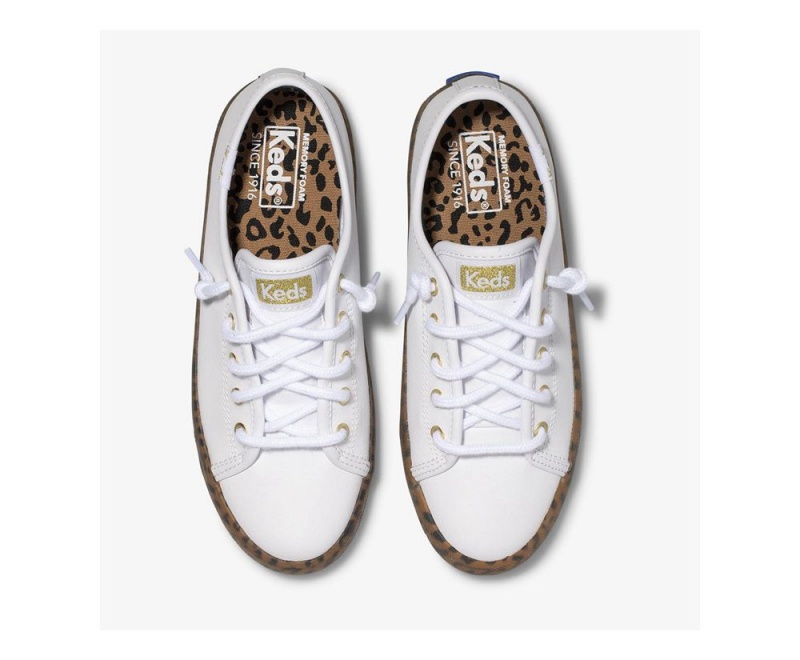 White Keds KickstartFoxing Sneakers | 2451-JUCAV