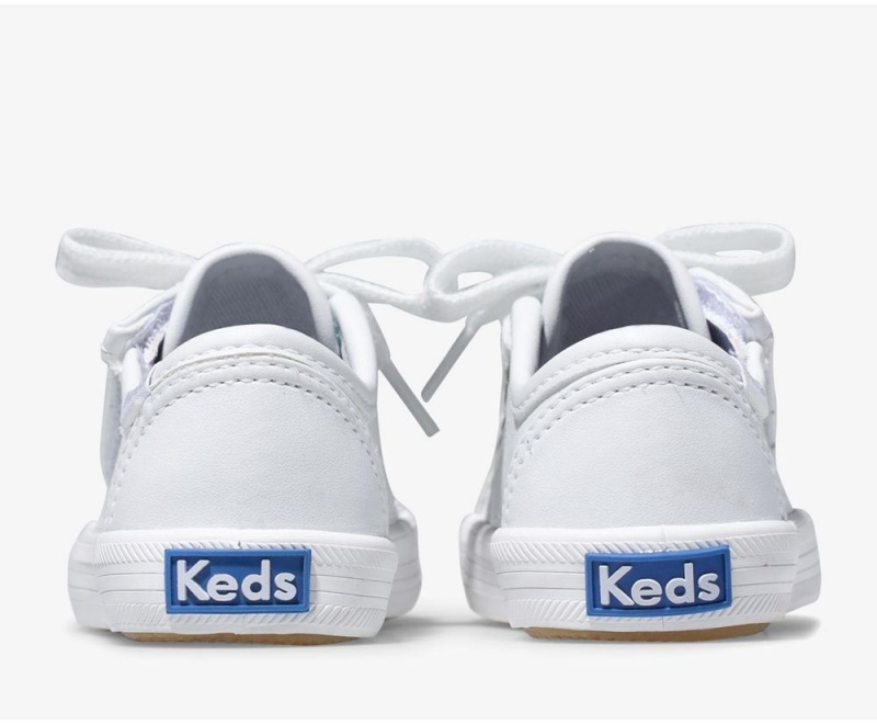 White Keds Kickstart Jr. Leather Sneakers | 3084-VJWCI