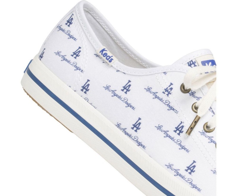 White Keds Kickstart MLB Sneakers | 1492-SMQFV