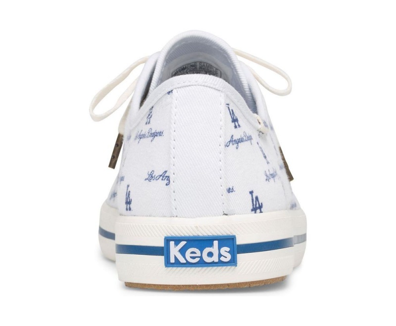 White Keds Kickstart MLB Sneakers | 1492-SMQFV