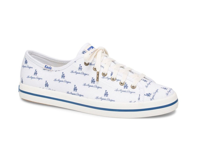 White Keds Kickstart MLB Sneakers | 1492-SMQFV