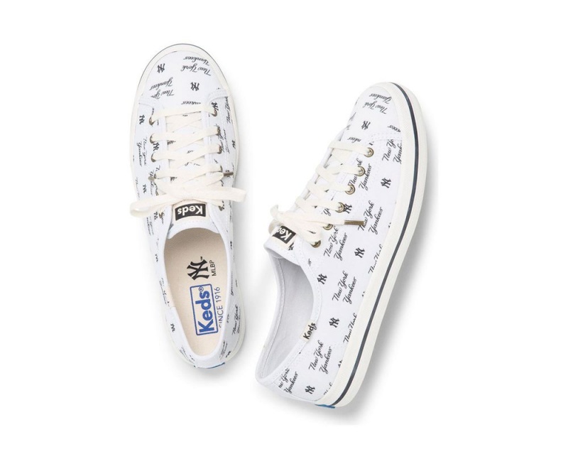 White Keds Kickstart MLB Sneakers | 5806-GIYBT