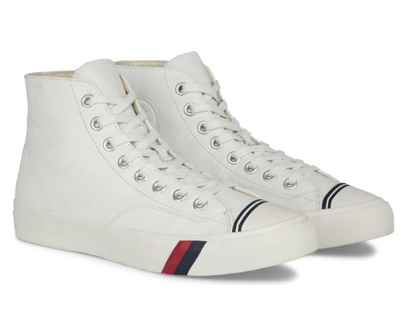 White Keds Royal Hi Leather Sneakers | 6584-ZPAMY