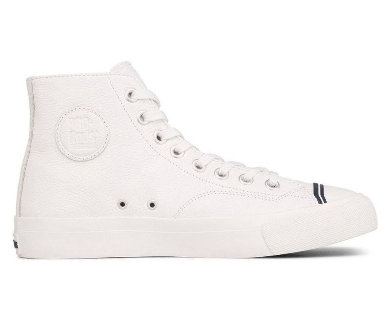 White Keds Royal Hi Leather Sneakers | 6584-ZPAMY